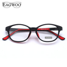 Load image into Gallery viewer, EAGWOO Silicon Soft Eyeglasses Children Round Optical Frame Plain Spectacle Boy Girl Temple Prescription Glasses Frame 888