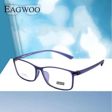 Load image into Gallery viewer, EAGWOO Ultem Eyeglasses Full Rim Optical Frame Prescription Spectacle Rectangular Wide Face Suitable Super Light Glasses 58mm