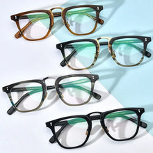 Load image into Gallery viewer, ELECCION Acetate Handmade Square Man Glasses Frames   Retro Eyeglasses Optical Prescription Spectacles Frame Men