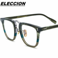 Load image into Gallery viewer, ELECCION Acetate Handmade Square Man Glasses Frames   Retro Eyeglasses Optical Prescription Spectacles Frame Men