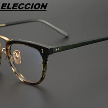 Load image into Gallery viewer, ELECCION Acetate Handmade Square Man Glasses Frames   Retro Eyeglasses Optical Prescription Spectacles Frame Men
