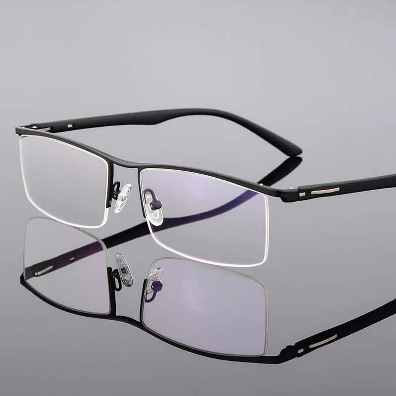 ELECCION Half Rim Metal Glasses Frame for Men Eyeglasses Fashion Cool Optical Eyewear Spectacles Prescription P8831