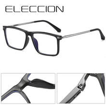 Load image into Gallery viewer, ELECCION Men Optical Glasses Frame Spring Temple Full Rim Rectangle Eyeglasses   Prescription Myopia Eyewear Women