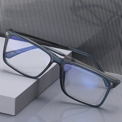ELECCION Men Optical Glasses Frame Spring Temple Full Rim Rectangle Eyeglasses   Prescription Myopia Eyewear Women