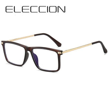 Load image into Gallery viewer, ELECCION Men Optical Glasses Frame Spring Temple Full Rim Rectangle Eyeglasses   Prescription Myopia Eyewear Women