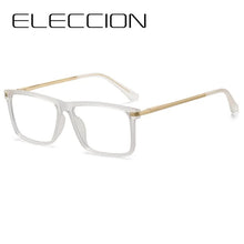 Load image into Gallery viewer, ELECCION Men Optical Glasses Frame Spring Temple Full Rim Rectangle Eyeglasses   Prescription Myopia Eyewear Women