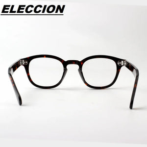 ELECCION Optical Eyeglasses Frame Men Johnny Depp LEMTOSH Vintage Glasses Computer Acetate Spectacle Frame Women Clear Lens