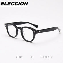 Load image into Gallery viewer, ELECCION Optical Eyeglasses Frame Men Johnny Depp LEMTOSH Vintage Glasses Computer Acetate Spectacle Frame Women Clear Lens