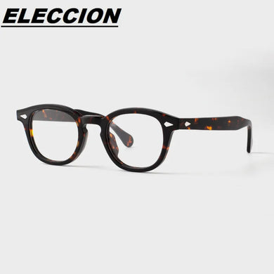 ELECCION Optical Eyeglasses Frame Men Johnny Depp LEMTOSH Vintage Glasses Computer Acetate Spectacle Frame Women Clear Lens