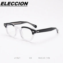Load image into Gallery viewer, ELECCION Optical Eyeglasses Frame Men Johnny Depp LEMTOSH Vintage Glasses Computer Acetate Spectacle Frame Women Clear Lens
