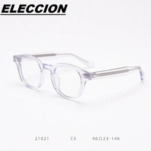 ELECCION Optical Eyeglasses Frame Men Johnny Depp LEMTOSH Vintage Glasses Computer Acetate Spectacle Frame Women Clear Lens
