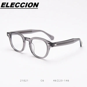 ELECCION Optical Eyeglasses Frame Men Johnny Depp LEMTOSH Vintage Glasses Computer Acetate Spectacle Frame Women Clear Lens