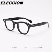 Load image into Gallery viewer, ELECCION Optical Eyeglasses Frame Men Johnny Depp LEMTOSH Vintage Glasses Computer Acetate Spectacle Frame Women Clear Lens