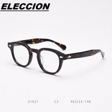 Load image into Gallery viewer, ELECCION Optical Eyeglasses Frame Men Johnny Depp LEMTOSH Vintage Glasses Computer Acetate Spectacle Frame Women Clear Lens