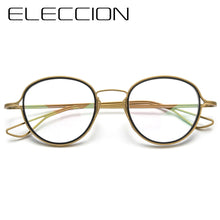 Load image into Gallery viewer, ELECCION Titanium Glasses Frame Men Vintage Round Prescription Eyeglasses Women Optical Eyewear with Titanium Ineer Ring