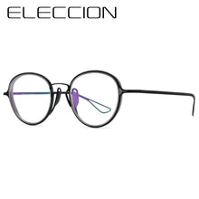 Load image into Gallery viewer, ELECCION Titanium Glasses Frame Men Vintage Round Prescription Eyeglasses Women Optical Eyewear with Titanium Ineer Ring