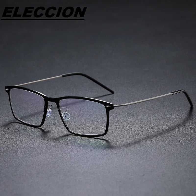 ELECCION  Ultralight Nylon Frame Titanium Eyewear Screwless Design Glasses Rectangle Optical Myopia Eyeglasses Denmark Brand