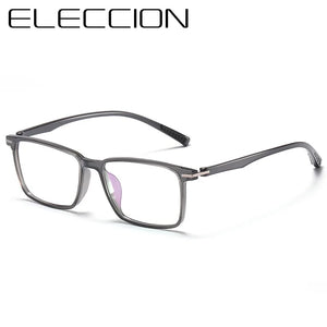 ELECCION Ultralight TR90 Glasses Frame Men  Square Frames Optical Myopia Eyeglasses Male Spectacles Eyewear Black