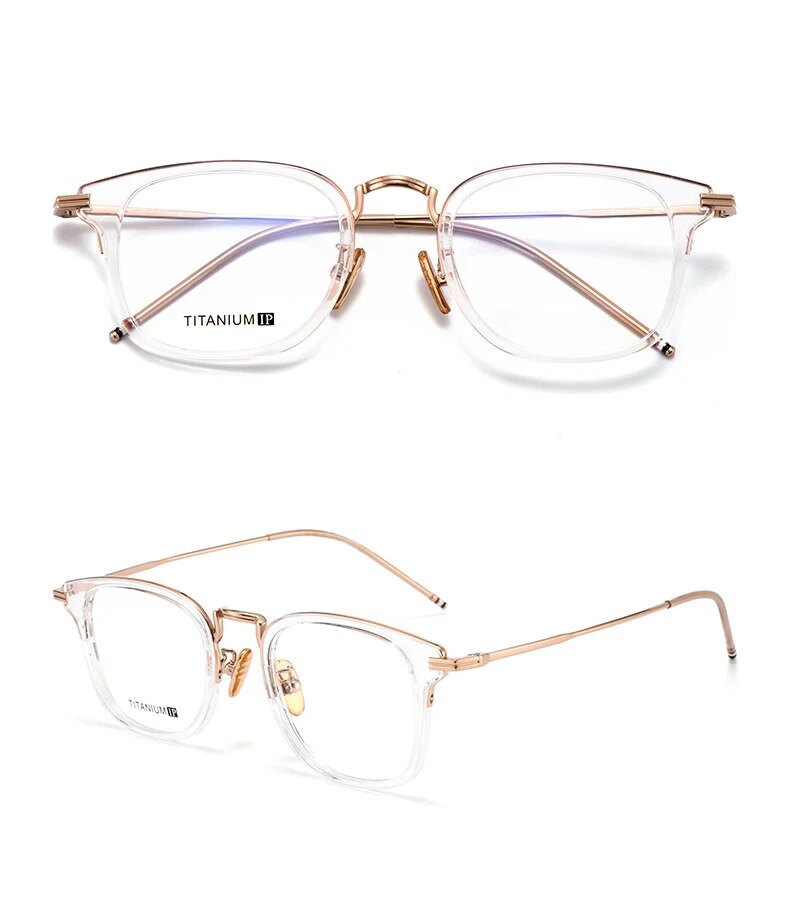 EOOUOOE Fashion Upscale Titanium TR90 Glasses Frame For Bridge Myopia Hyperopia Retro Eyewear Prescription Optical Eyeglasses
