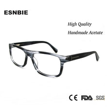 Load image into Gallery viewer, ESNBIE Acetate Rectangular Nerd Glasses Eye Glasses Frame for Men Clear Glasses Women   Male Spectacle Frames Man