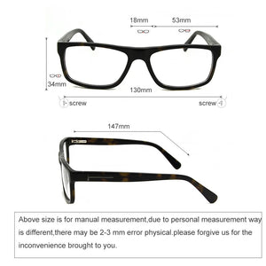 ESNBIE Acetate Rectangular Nerd Glasses Eye Glasses Frame for Men Clear Glasses Women   Male Spectacle Frames Man