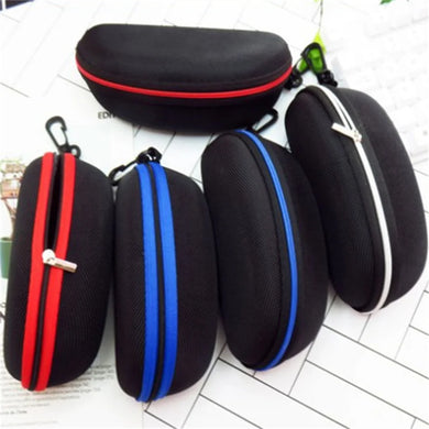EVA Hard Glasses Case Men Women Travel Portable Sunglasses Holder Protector Box Colorful Zipper Carabiner Eyewear Accessories