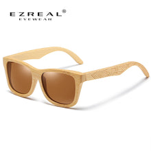 Load image into Gallery viewer, EZREAL Brand Design Handmade Natural Wooden Bamboo Sunglasses   Sunglasses Polarized Wooden Oculos de sol masculino