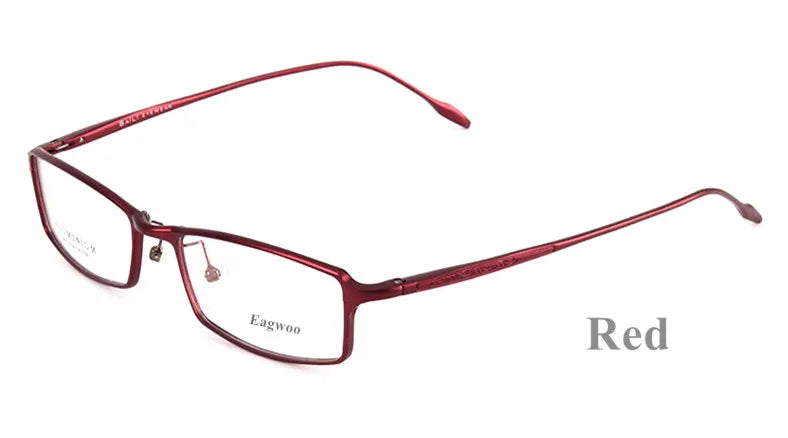 Eagwoo Aluminum Women Prescription Eyeglasses Full Rim Optical Frame Eye Glasses Light Spectacle Silicon Temple Small Face