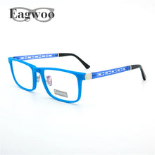 Load image into Gallery viewer, Eagwoo Men Full Rim Eyeglasses Frame Prescription Super Light Optial Frame Wide face Hollow Temple Glasses Spectacle 001E