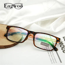 Load image into Gallery viewer, Eagwoo Men Full Rim Eyeglasses Frame Prescription Super Light Optial Frame Wide face Hollow Temple Glasses Spectacle 001E