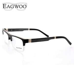Ebony Wooden Eyeglasses Wood Prescription Optical Frame Man Full Rim Spectacel Fashion Myopia Glasses With Spring Temple