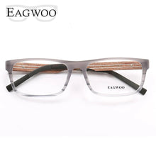 Load image into Gallery viewer, Ebony Wooden Eyeglasses Wood Prescription Optical Frame Man Full Rim Spectacel Fashion Myopia Glasses With Spring Temple