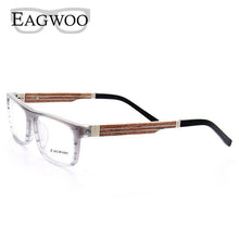 Load image into Gallery viewer, Ebony Wooden Eyeglasses Wood Prescription Optical Frame Man Full Rim Spectacel Fashion Myopia Glasses With Spring Temple