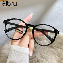 Load image into Gallery viewer, Elbru-1-1.5-2-2.5-3-3.5-4 Finished Myopia Glasses Women Vintage Round Anti-Blue Light Eyeglasses Men Optical Nearsighted Eyewear