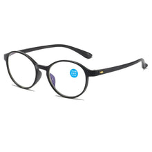 Load image into Gallery viewer, Elbru Anti Blue Light Reading Glasses Unisex TR90 Ultralight Round Presbyopia Glasses Women Men Reading Hyperopia Eyewear 0+1+4