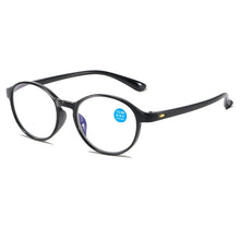 Load image into Gallery viewer, Elbru Anti Blue Light Reading Glasses Unisex TR90 Ultralight Round Presbyopia Glasses Women Men Reading Hyperopia Eyewear 0+1+4