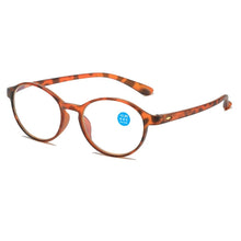 Load image into Gallery viewer, Elbru Anti Blue Light Reading Glasses Unisex TR90 Ultralight Round Presbyopia Glasses Women Men Reading Hyperopia Eyewear 0+1+4