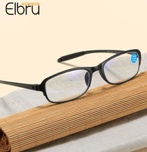 Load image into Gallery viewer, Elbru Anti Blue Light Reading Glasses Women Men Ultralight TR90 Presbyopic Eyewear Reading Optical Eyeglasses Degree+100+150+400