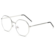 Load image into Gallery viewer, Elbru Anti-blue Light Metal Eyeglasses Frame Women Men Clear Lens Glasses Fake Glasses Irregular Optical Glasses Frame