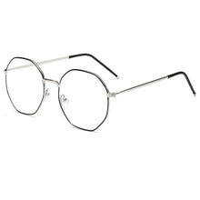 Load image into Gallery viewer, Elbru Anti-blue Light Metal Eyeglasses Frame Women Men Clear Lens Glasses Fake Glasses Irregular Optical Glasses Frame