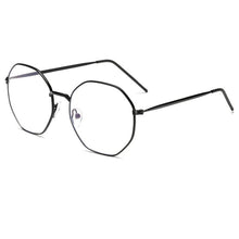 Load image into Gallery viewer, Elbru Anti-blue Light Metal Eyeglasses Frame Women Men Clear Lens Glasses Fake Glasses Irregular Optical Glasses Frame