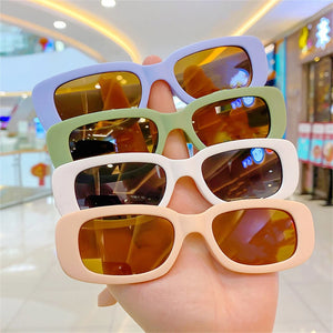 Elbru Cute Kids Sunglasses Boys Girls UV400 Sunglasses Baby Child Ourdoor Rectangle Sunshades Glasses Unisex Spectacles