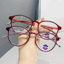 Load image into Gallery viewer, Elbru Round Anti Blue Light Reading Glasses Women Men New Presbyopia Optical Eyeglasses Unisex Hyperopia Eyewear Diopters +1+4