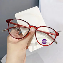 Load image into Gallery viewer, Elbru Round Anti Blue Light Reading Glasses Women Men New Presbyopia Optical Eyeglasses Unisex Hyperopia Eyewear Diopters +1+4