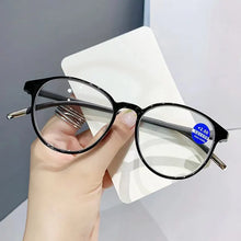 Load image into Gallery viewer, Elbru Round Anti Blue Light Reading Glasses Women Men New Presbyopia Optical Eyeglasses Unisex Hyperopia Eyewear Diopters +1+4