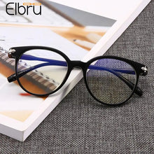 Load image into Gallery viewer, Elbru Transparent Myopia Glasses Women Men Retro Myopia Reading Eyewear Ultralight Round Shortsighted Eyeglasses Diopter 0-1-6