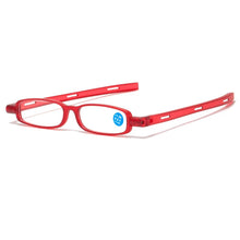 Load image into Gallery viewer, Elbru Ultralight Anti-blue Light Reading Glasses Women Men Mini Rotate Folding Computer Presbyopic Reading Eyeglasses Degree+1+4