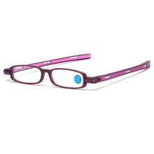 Load image into Gallery viewer, Elbru Ultralight Anti-blue Light Reading Glasses Women Men Mini Rotate Folding Computer Presbyopic Reading Eyeglasses Degree+1+4