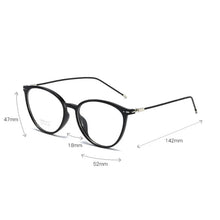 Carica l&#39;immagine nel visualizzatore di Gallery, Elbru Ultralight Cat Eye Myopia Glasses Women&amp;Men TR90 Transparent Frame Finished Nearsighted Goggles Diopter -0.5~6.0