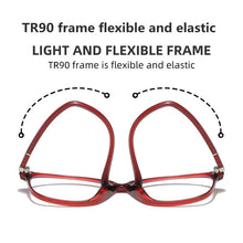 Load image into Gallery viewer, Elbru Ultralight TR90 Anti Blue Light Reading Glasses Women Men Presbyopic Eye Glasses Unisex Reading Eyeglasses Diopters 0+1+4
